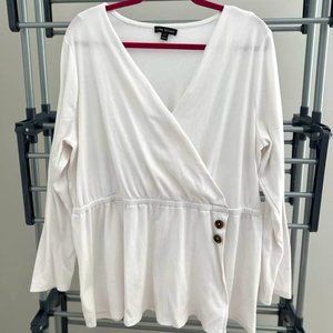 Lane Bryant White Crossover Sweater Plus 18/20